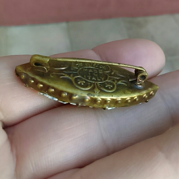 1920's Italy Micro Mosaic Brooch Pin - Picture 4 of 6